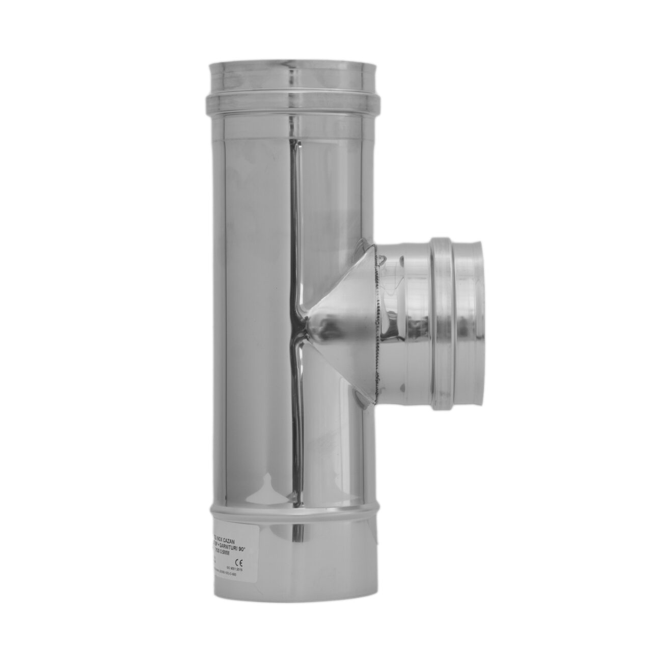TEU INOX CAZAN PELETI+GARNITURI SP 90* D100 0.5MM