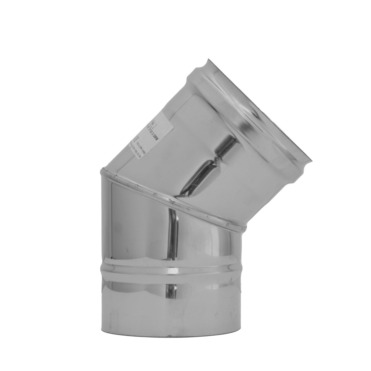 COT INOX CAZAN PELETI+GARNITURA SP 45* D100 0.5MM