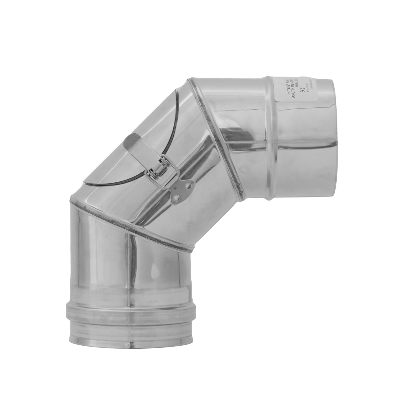 COT INOX CAZAN PELETI+USITA CURATARE+GARNITURA SP 90* D100 0.5MM