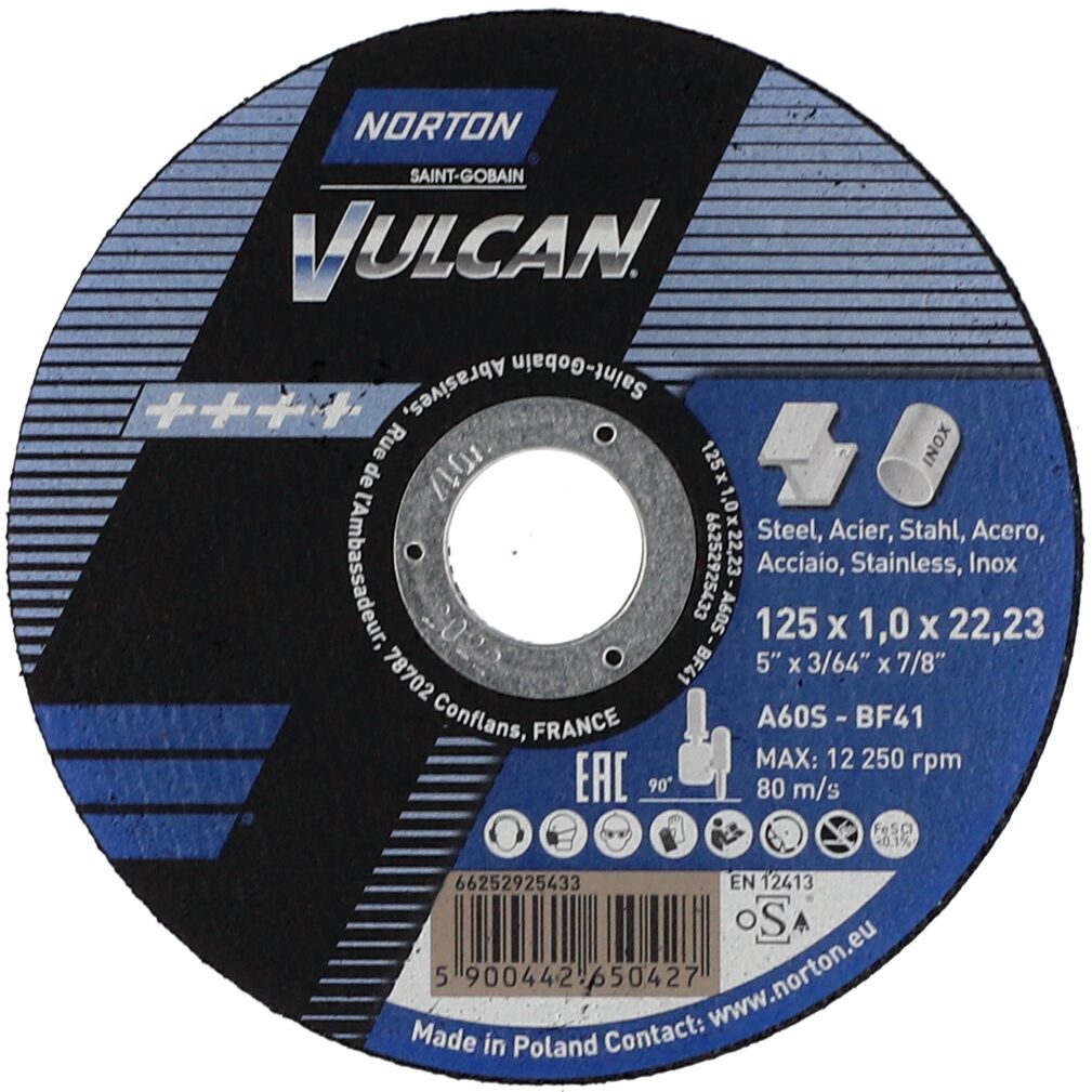 DISC OTEL NORTON 125*1.0*22.23 A60S-BF41(25)