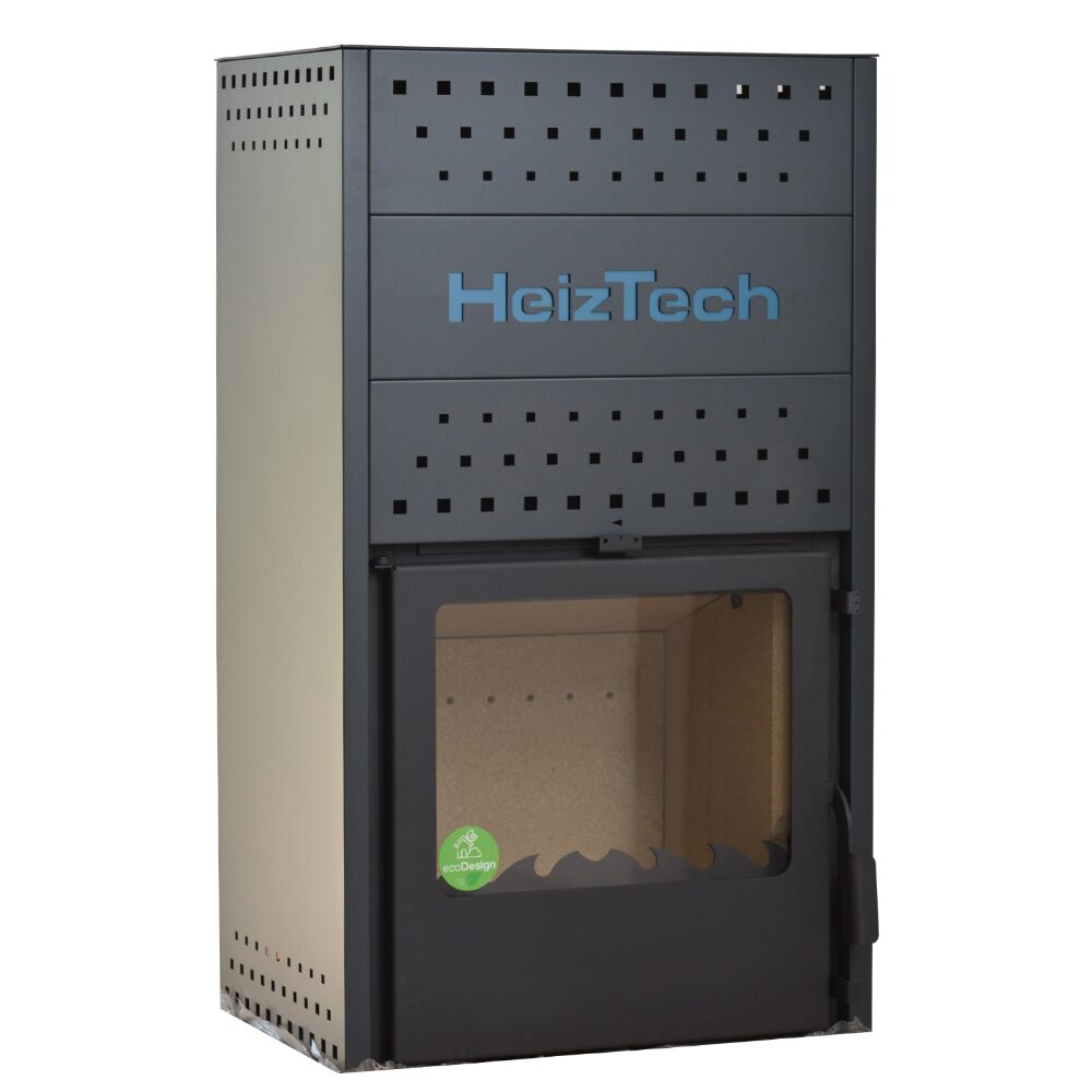 TERMOSEMINEU PE LEMNE PUTERE 18.4 kW, HEIZTECH negru